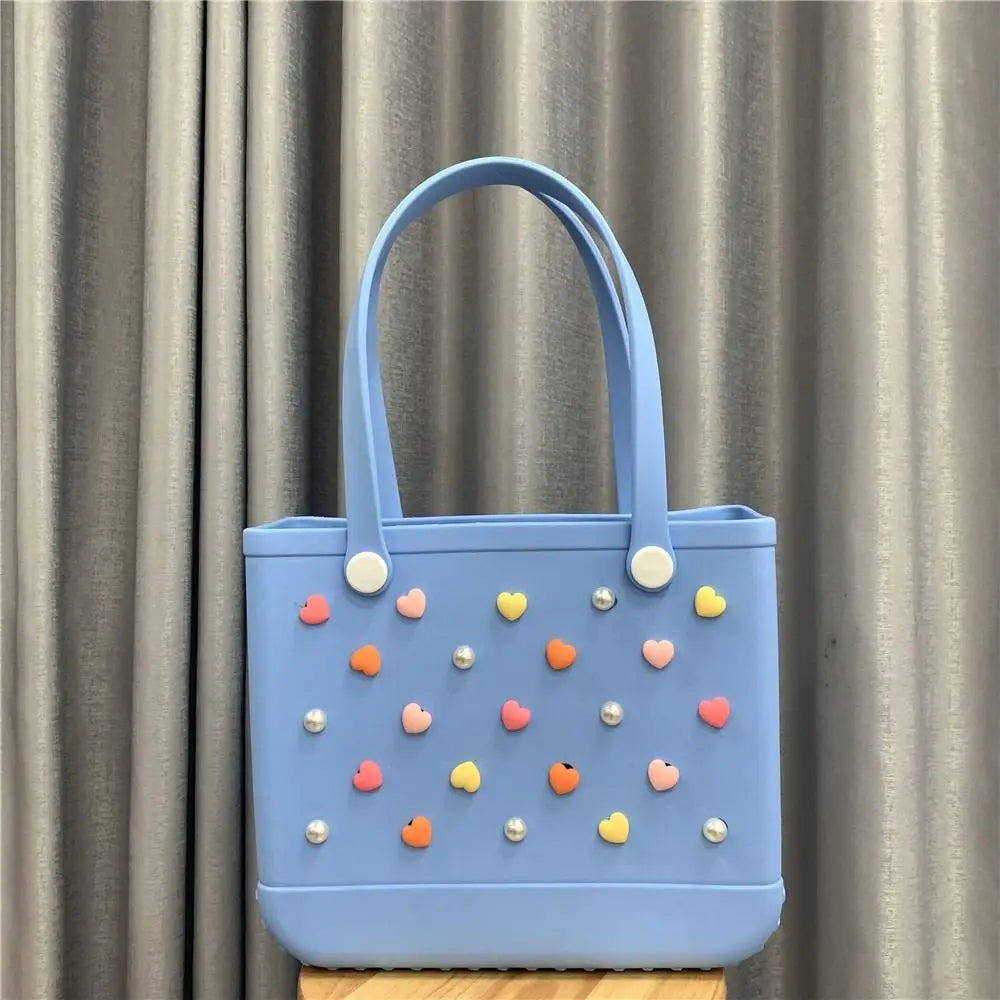 Multi-Color Heart Button Bag Pendant