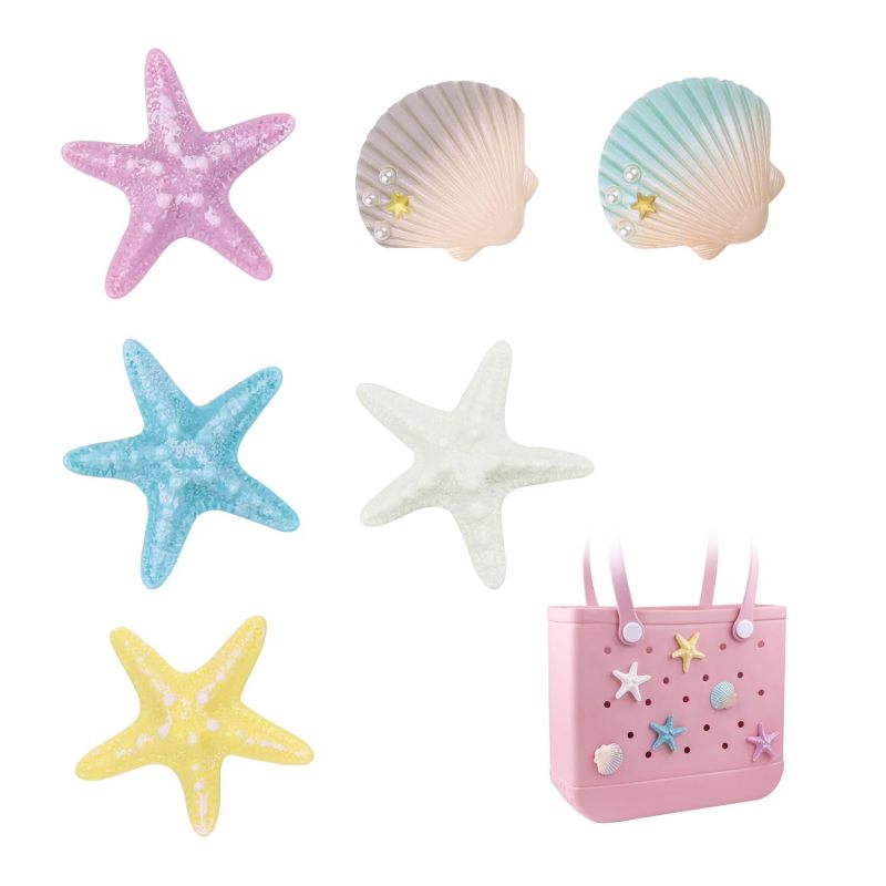 Starfish Gradient Shell Resin Beach Bag Accessory